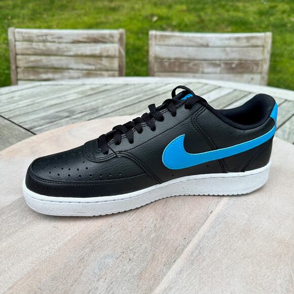Nike Court Vision Lo NN Mens Size 9 Sneaker Black Laser Blue DH2987-005 New - Picture 4 of 11